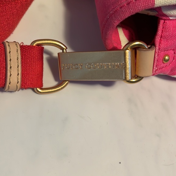 Used Juicy Couture pink and red book bag - Picture 7 of 9